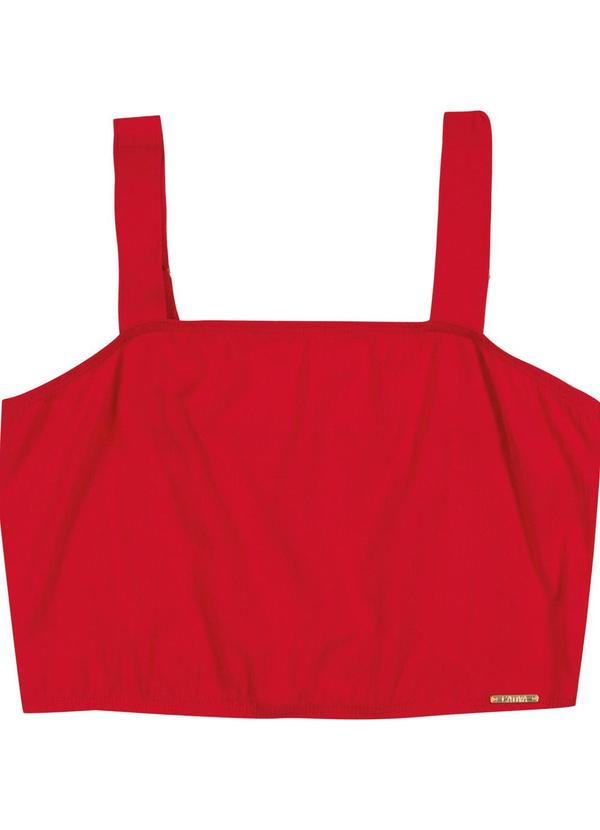Cativa - Top Cropped em Tecido Vermelho