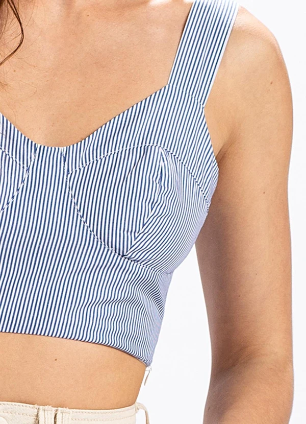 Hering - Top de Alça em MalhaAzul 7