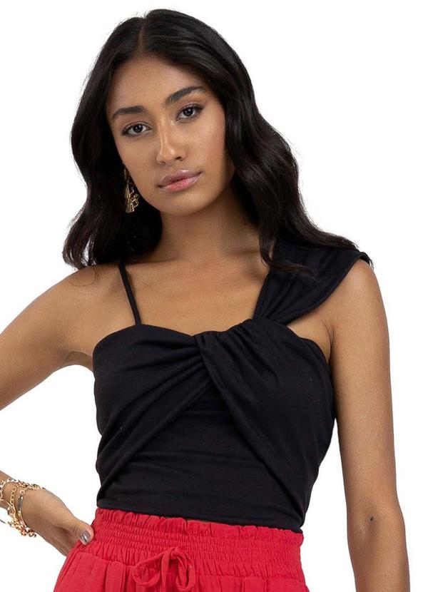 Endless - Top de Alça Malha Soft Preto