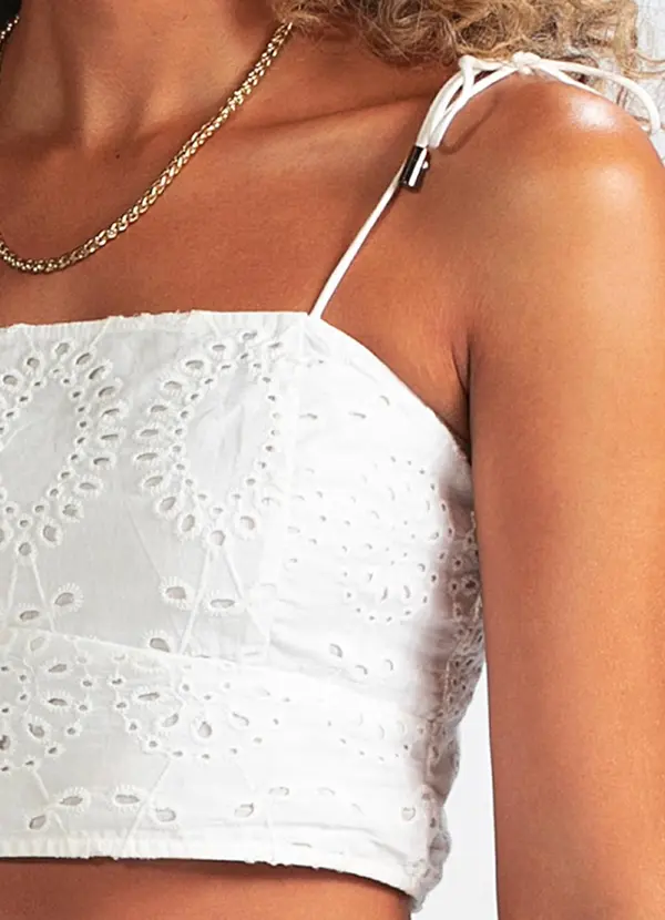 Animale Jeans - Top de Laise Alcinha Branco 6