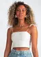 Animale Jeans - Top de Laise Alcinha Branco - variação: Branco