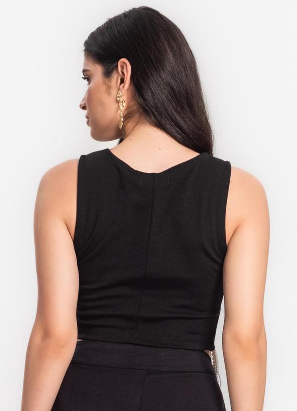 Endless - Top Feminino em Ponto Roma Preto 2