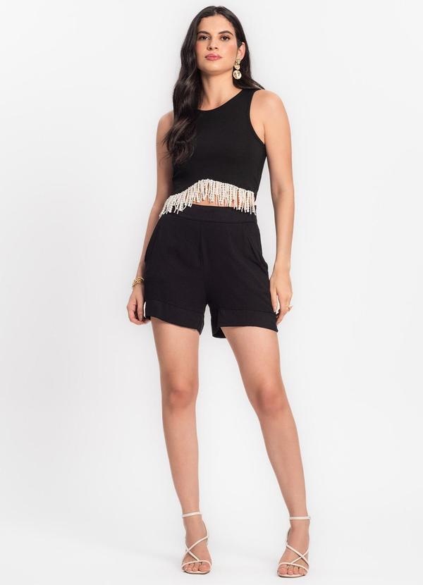 Endless - Top Feminino em Ponto Roma Preto 3