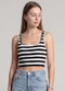 Infinita Cor - Top Feminino Regata em Ribana Preto - variação: Preto