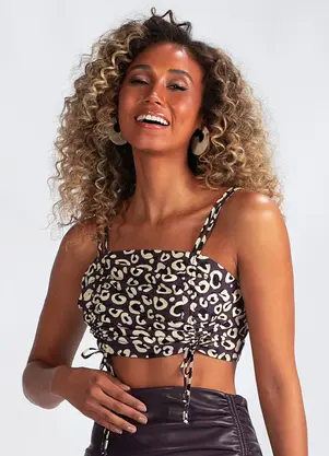 Animale Jeans - Top Onca em Viscose Roxo - ANIMALE JEANS