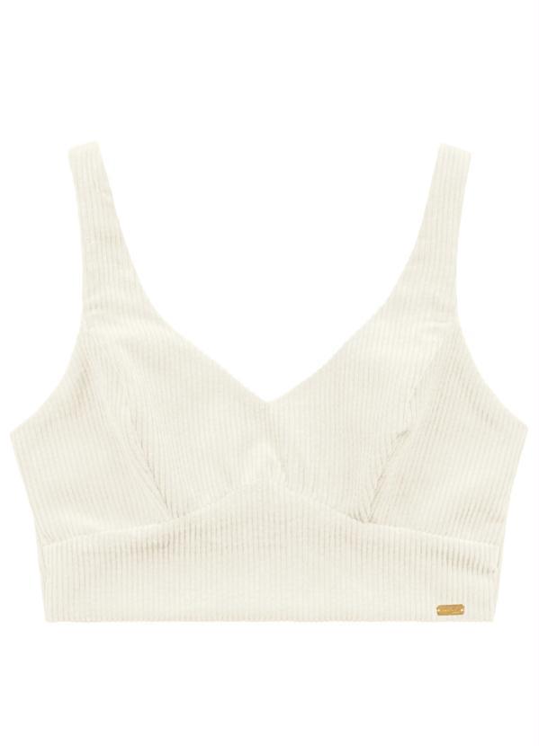 Angel - Top Veludo Cotele Branco 3