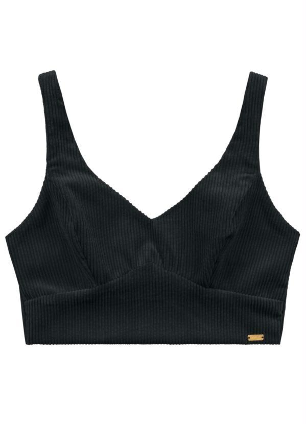 Angel - Top Veludo Cotele Preto