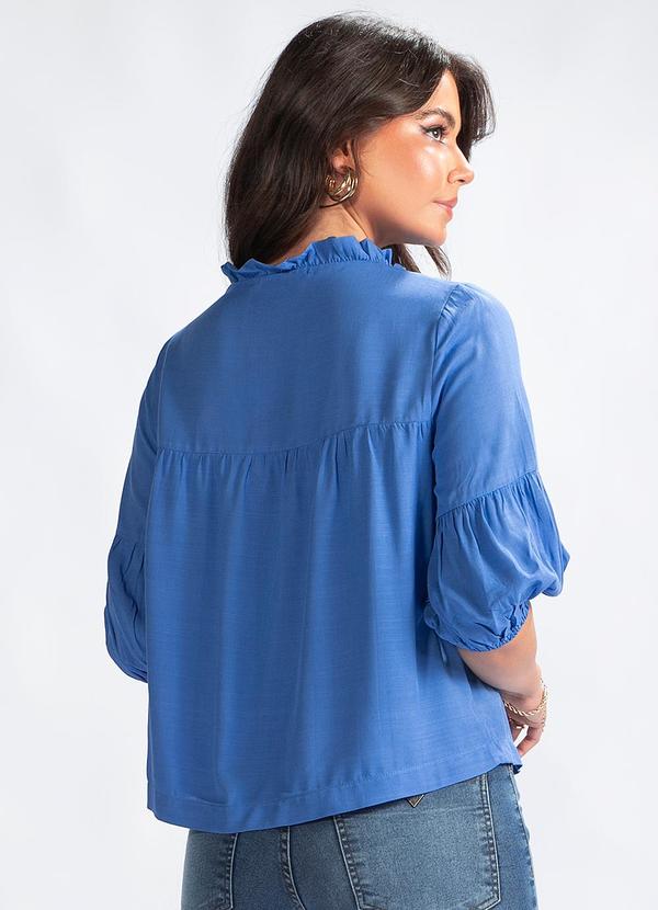 Maria Filó - Bata  em Viscose Azul 2