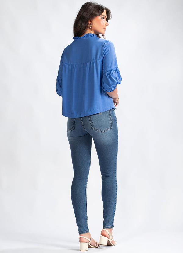 Maria Filó - Bata  em Viscose Azul 4