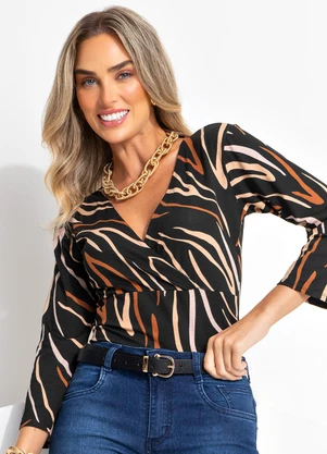 Quintess - Blusa Acqua Terroso em Malha de Viscose - QUINTESS