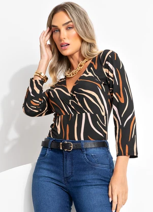 Quintess - Blusa Acqua Terroso em Malha de Viscose - QUINTESS