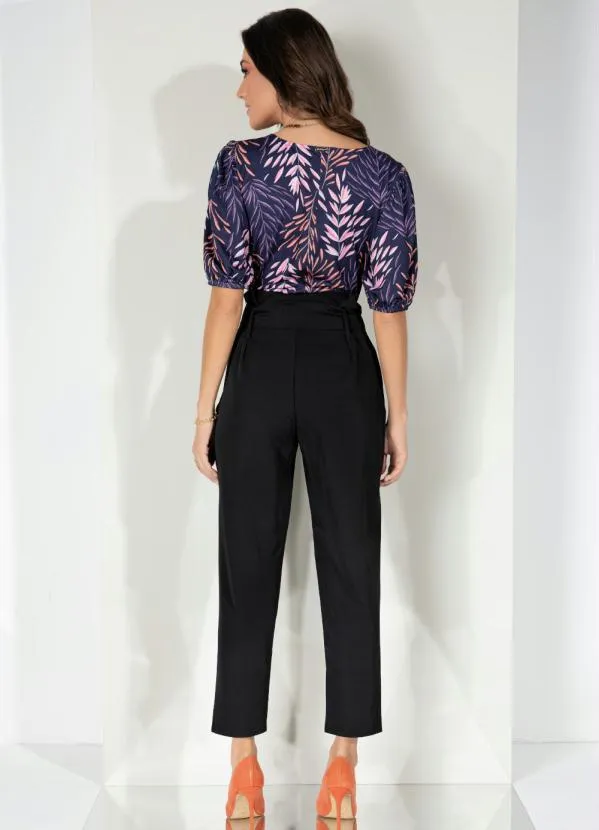 Quintess - Blusa Algas Decote Canoa com Mangas Bufantes 4