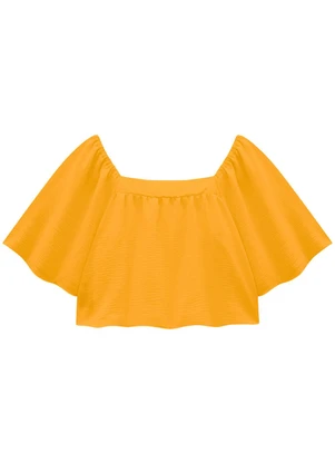 Enfim - Blusa Amarela Ampla em Jacquard - ENFIM