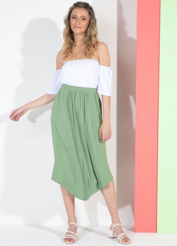 Quintess - Blusa Ampla Branca com Decote Ciganinha 5