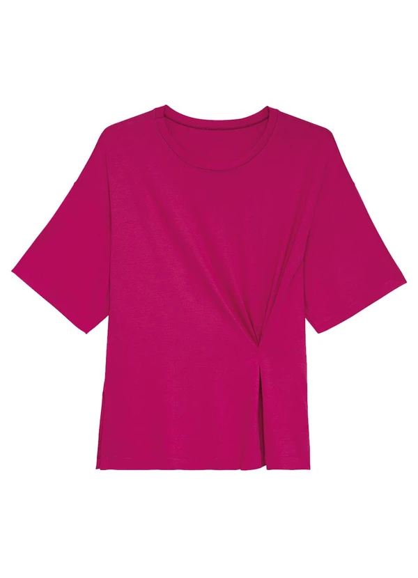 Enfim - Blusa Ampla com Franzido Fúcsia 3