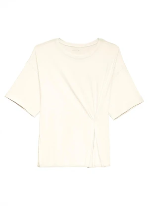 Enfim - Blusa Ampla com Franzido Off White - ENFIM