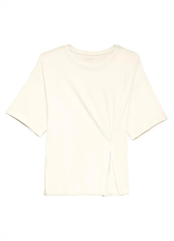 Enfim - Blusa Ampla com Franzido Off White