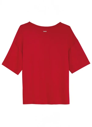 Enfim - Blusa Ampla com Franzido Vermelho - ENFIM