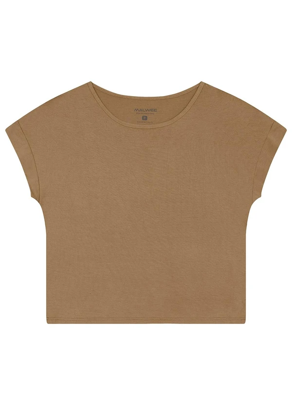 Malwee - Blusa Ampla em Viscolinho Bege