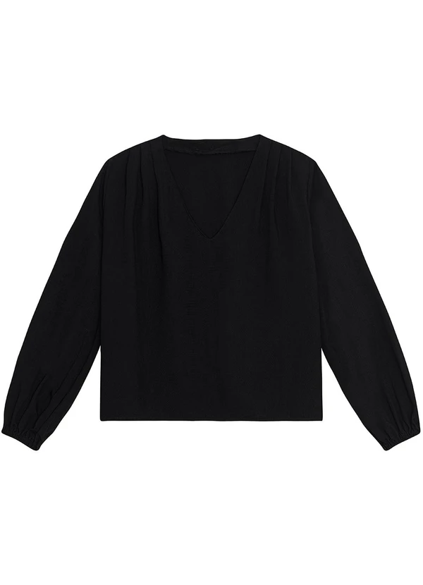 Enfim - Blusa Ampla em Viscose Preto