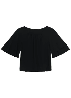 Enfim - Blusa Ampla em Viscose Preto - ENFIM