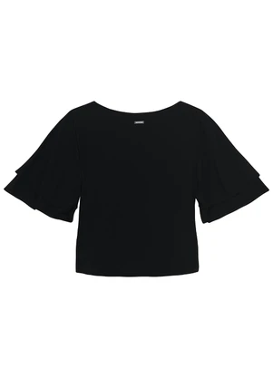 Enfim - Blusa Ampla em Viscose Preto - ENFIM