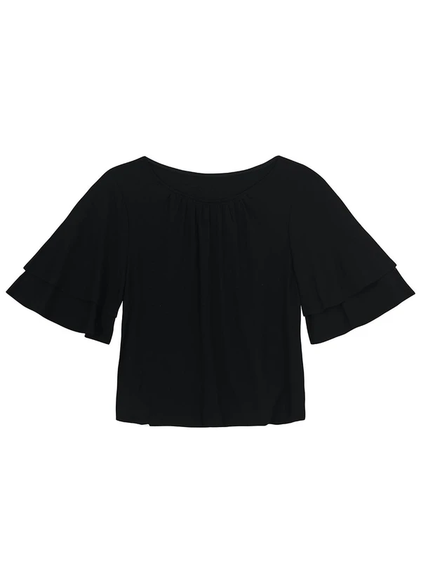 Enfim - Blusa Ampla em Viscose Preto