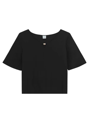 Malwee - Blusa Ampla em Viscose Preto - MALWEE