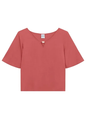 Malwee - Blusa Ampla em Viscose Rosa - MALWEE