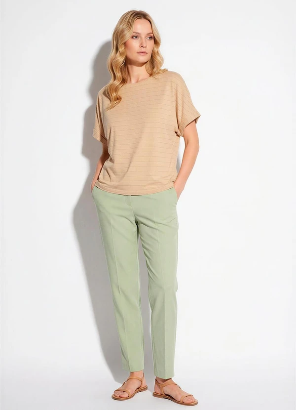 Malwee - Blusa Ampla em Viscose Texturizada Bege 2