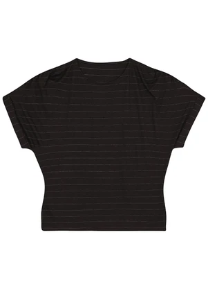 Malwee - Blusa Ampla em Viscose Texturizada Preto - MALWEE