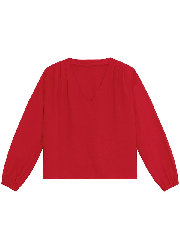 Enfim - Blusa Ampla em Viscose Vermelho