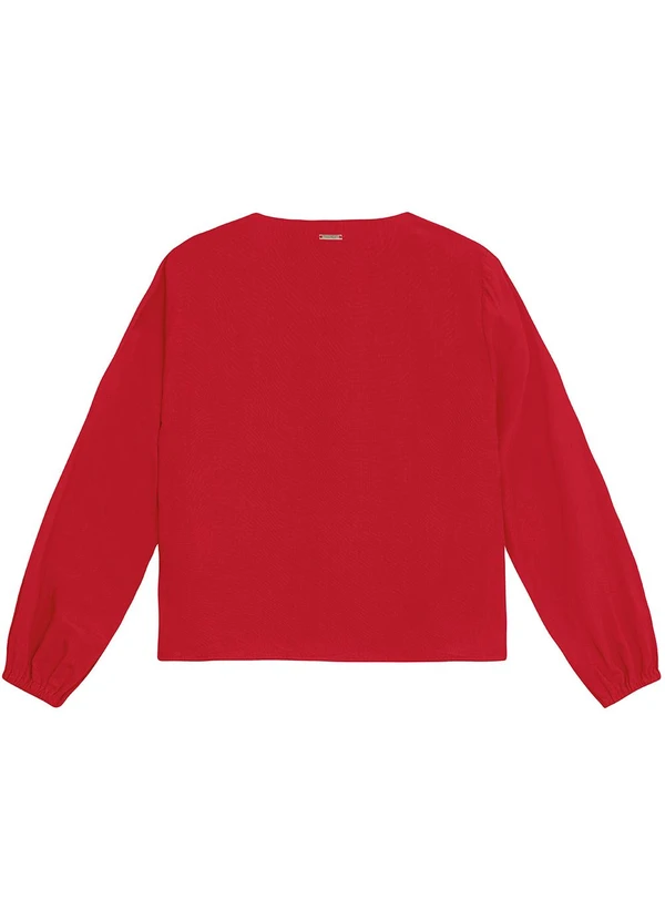 Enfim - Blusa Ampla em Viscose Vermelho 2