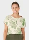 Malwee - Blusa Ampla em Viscolinho Off White - variação: Verde Claro