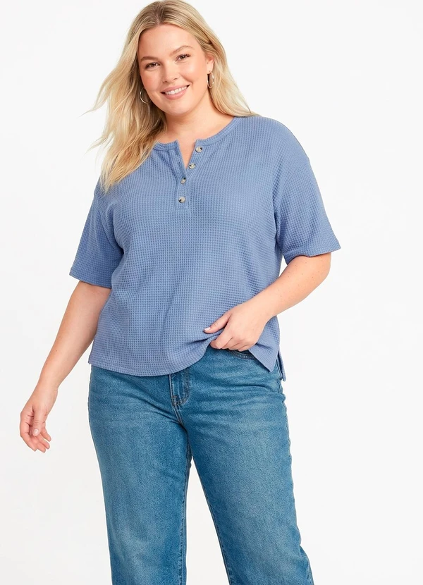 Quintess - Blusa Azul em Malha de Tricot 9