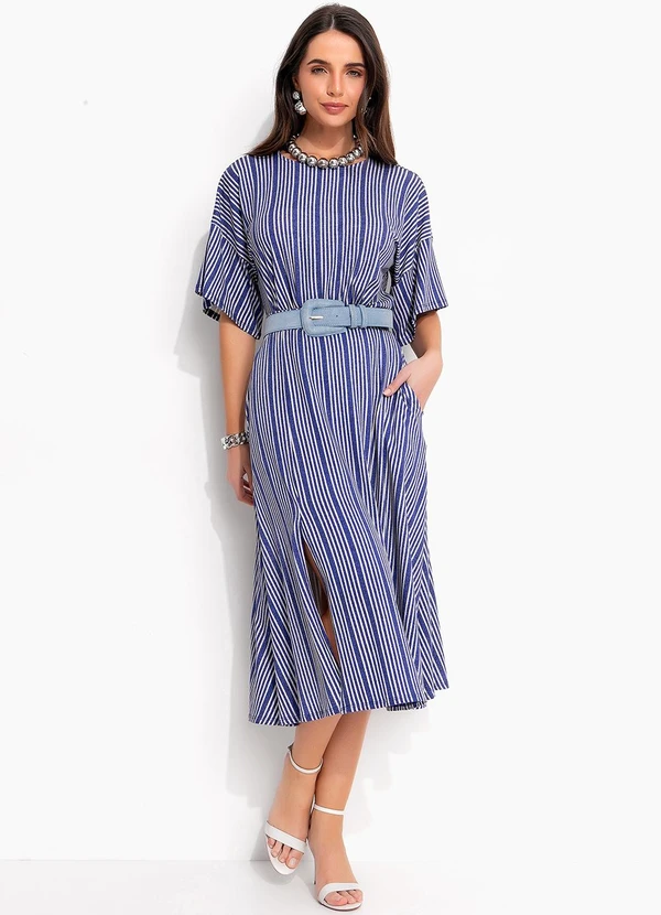 Quintess - Blusa Azul em Malha de Viscose 5