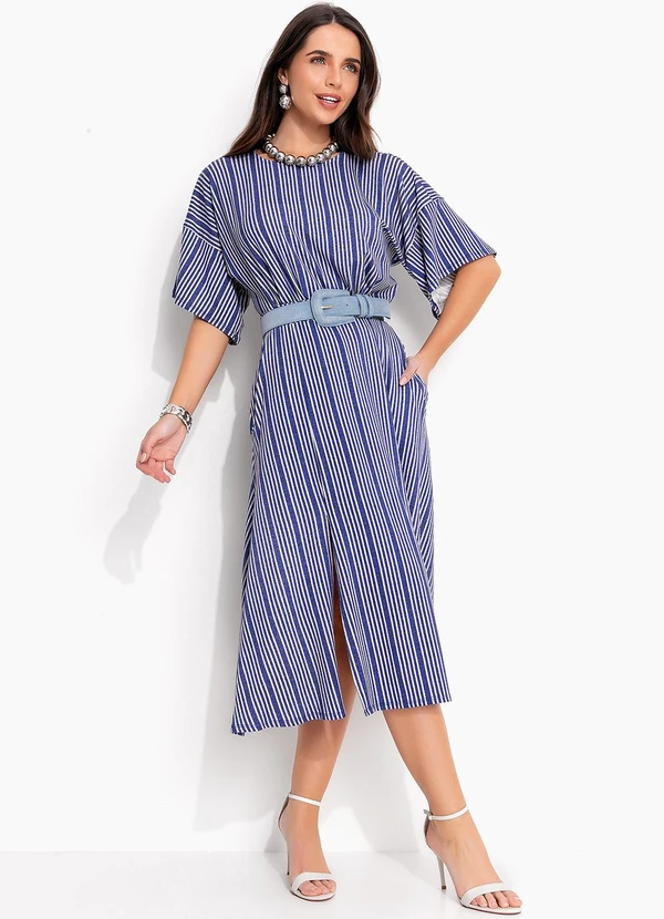 Quintess - Blusa Azul em Malha de Viscose 6