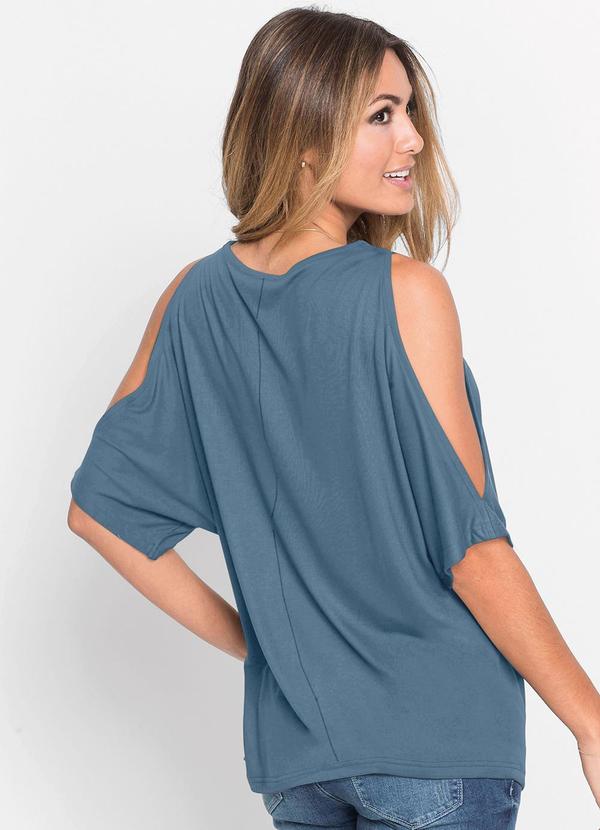 bonprix - Blusa Azul em Malha de Viscose 2