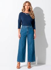 Blusa Azul Marinho em Malha de Viscose