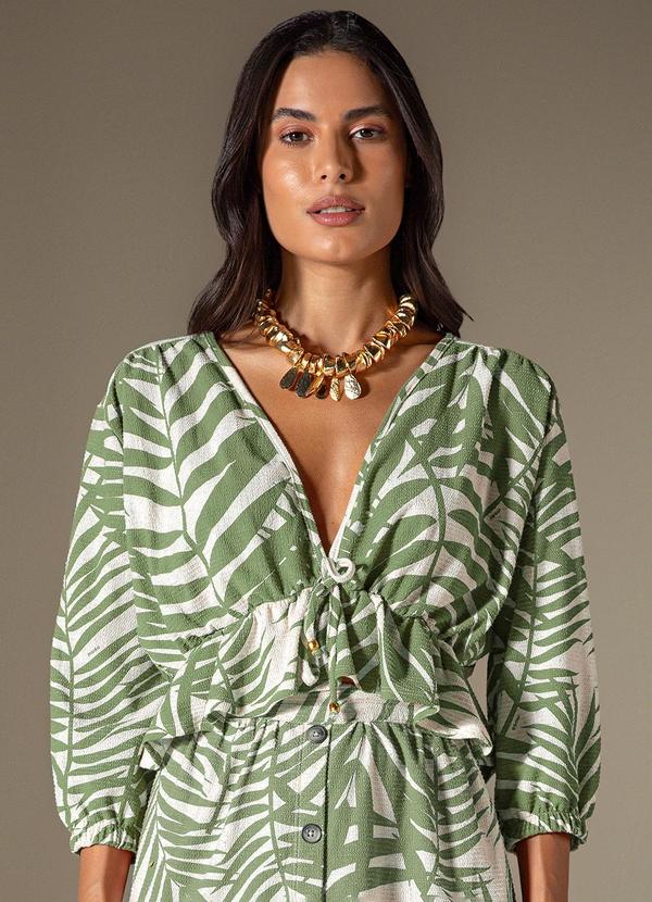Use Modo - Blusa Babados Leaf Estampado