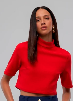 Carlota Costa - Blusa Básica Vermelho - CARLOTA COSTA