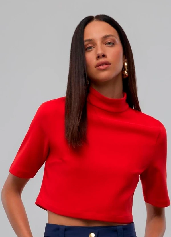 Carlota Costa - Blusa Básica Vermelho