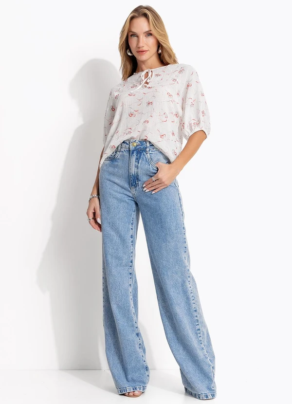 Quintess - Blusa Bordado Flores em Cambraia 3