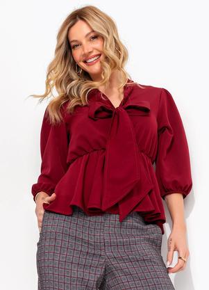 Blusa (Bord�) em Crepe Plano