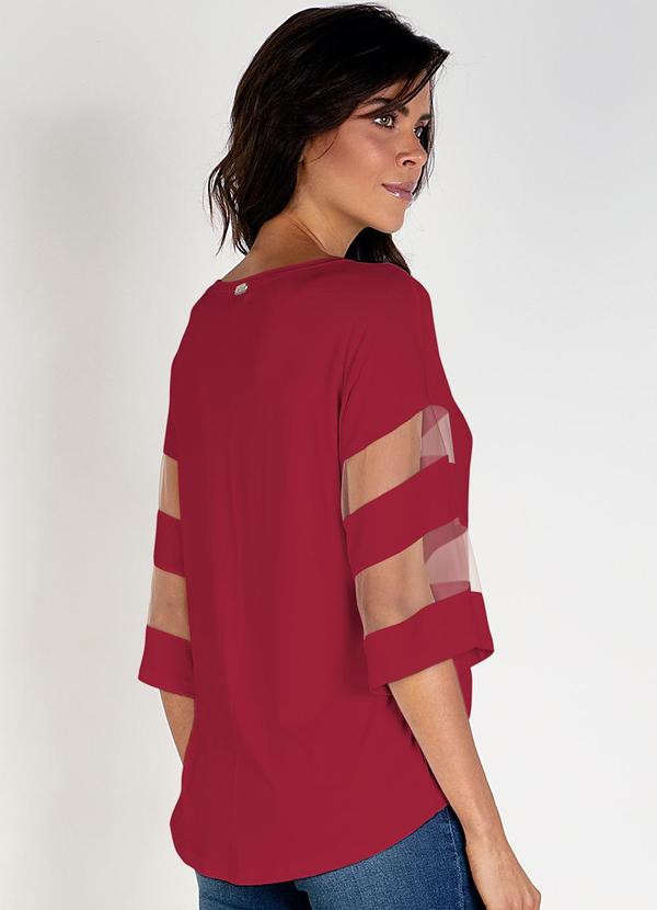 Quintess - Blusa Bordô em Malha de Viscose 2