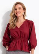 Blusa Bord� em Tricoline
