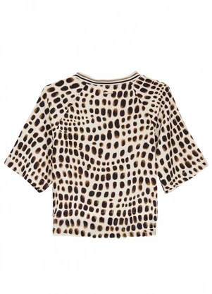 Enfim - Blusa Box Animal Print Off White - ENFIM