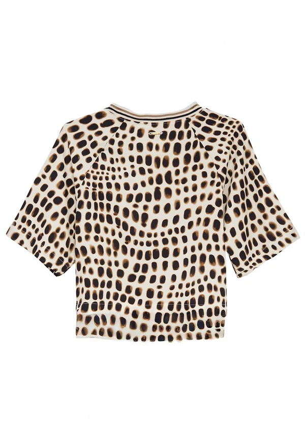 Enfim - Blusa Box Animal Print Off White 2