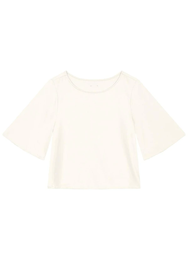 Enfim - Blusa Box em Crepe Off White