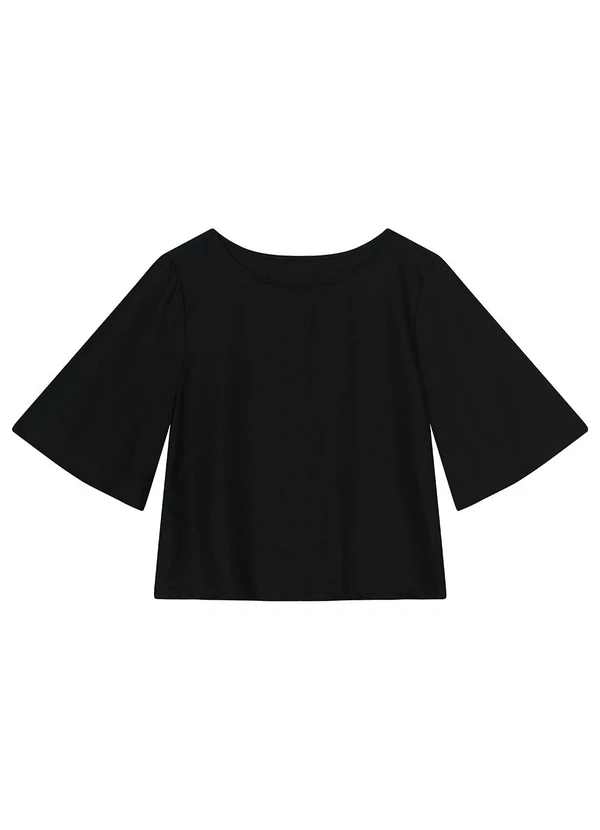 Enfim - Blusa Box em Crepe Preto 3